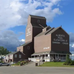 The Dawson Creek Art Gallery in a converted grain elevator