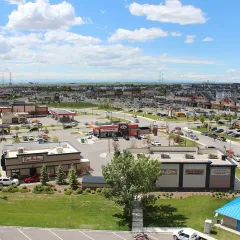 Aerial view of Chestermere Station