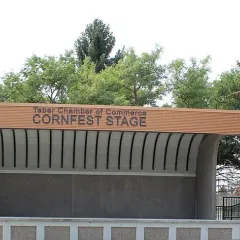 The Cornfest stage in Taber