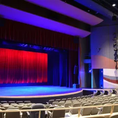 The Shell Theatre stage at the Dow Centennial Centre, Fort Saskatchewan