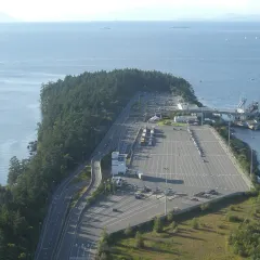 Aerial view of the Duke Point ferry terminal near Nanaimo