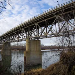 The Highway 15 bridge over the North Saskatchewan River at Fort Saskatchewan