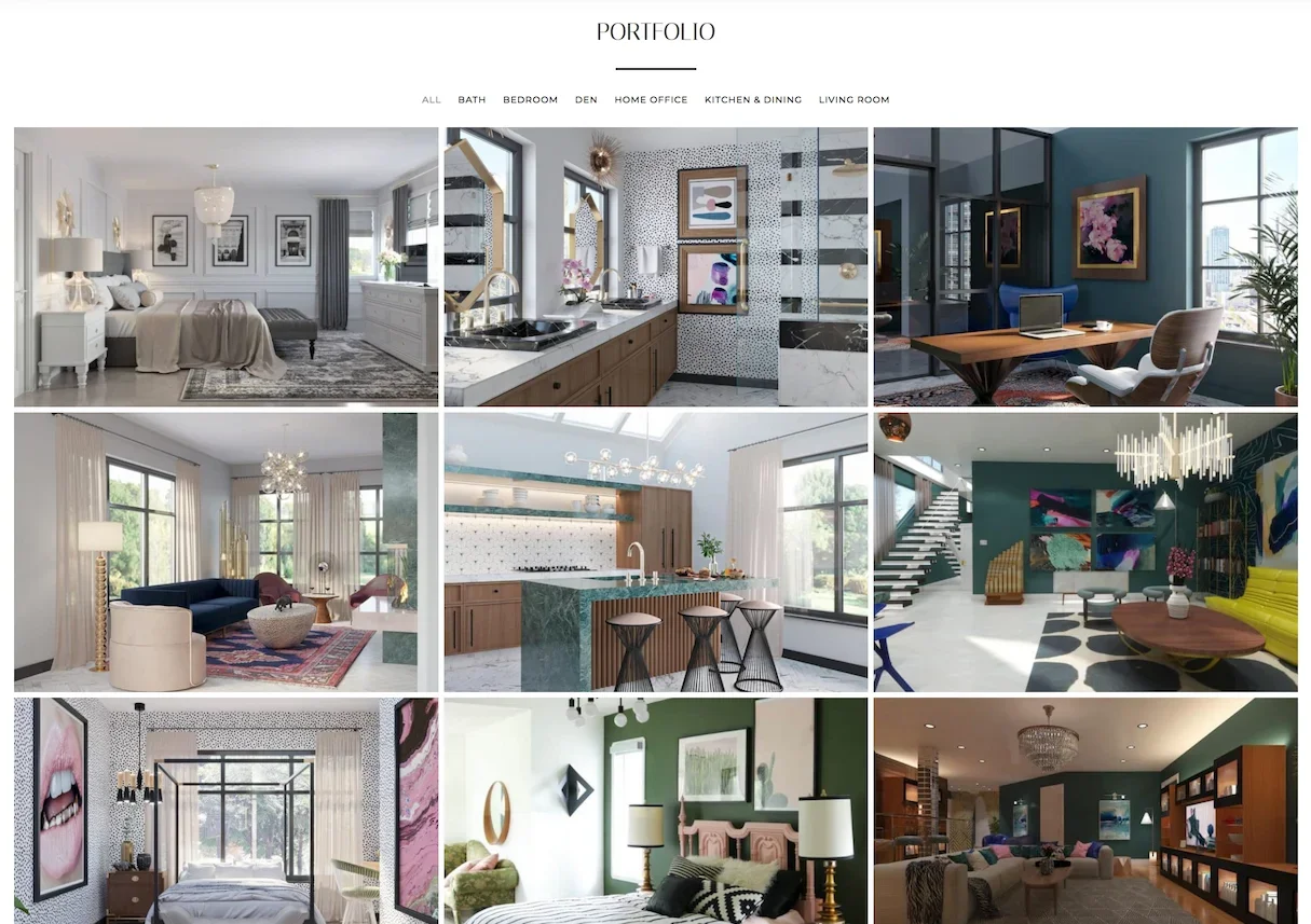 Linger Design Studio website, detail 2