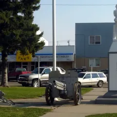 The town centre memorial in Taber
