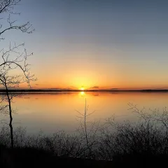 Sunset over Sylvan Lake from Lakeshore Drive