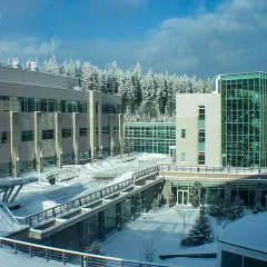 The University of Northern British Columbia in winter